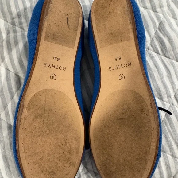 Rothy's Vibrant Blue and Navy Tassel Loafers - Picture 3 of 4